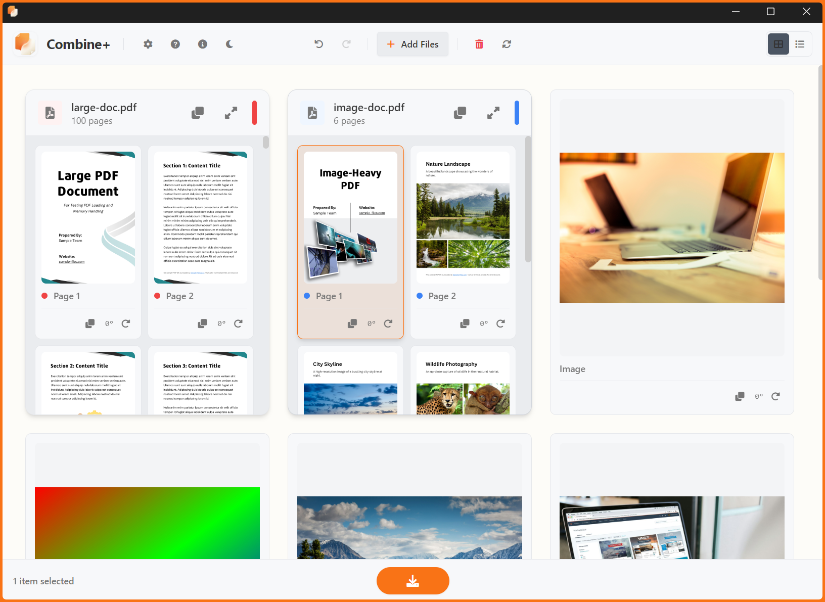 Grid View Organization
