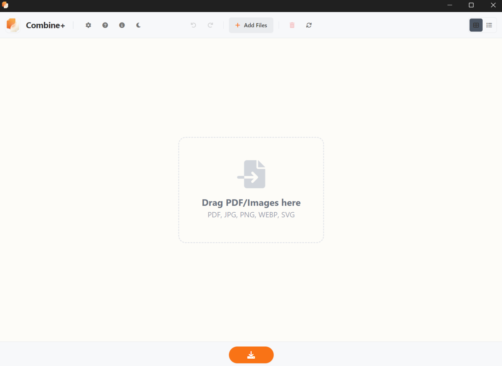 Combine+ Start Screen